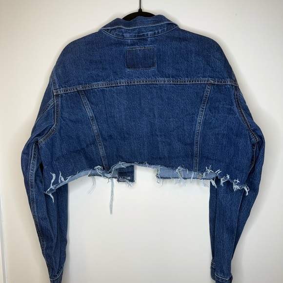 Levi's Blue Cropped Jean Jacket - Picture 5 of 6